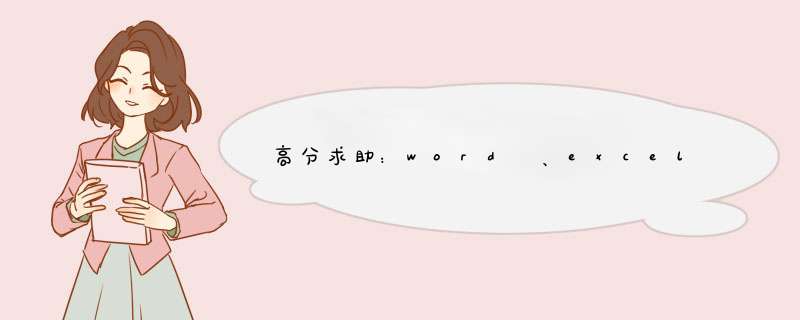 高分求助：word 、excel表格、文字排版的常识,第1张